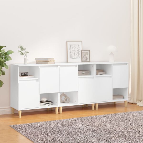 vidaXL Sideboards 3 Stk. Wei&szlig; 60x35x70 cm Holzwerkstoff