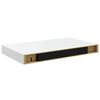 vidaXL Schweberegale 2 Stk. Hochglanz-Wei&szlig; 40x23x3,8 cm MDF