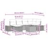 vidaXL Garten-Sofa-Set 7 pcs Beige 55 x 62 x 69 cm Poly Rattan