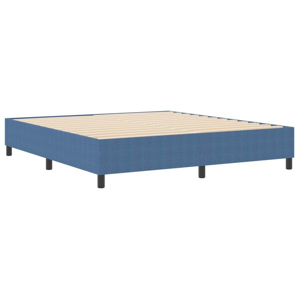 vidaXL Plattformbettgestell Blau 180 x 200 cm Stoff