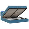 vidaXL Ottoman-Bett mit Matratze und LED Dunkelblau 200 x 200 cm Samt