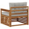vidaXL Outdoor-Sofagarnitur Massives Akazienholz und Polyester Natur