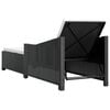 vidaXL Sonnenliege mit Cremewei&szlig;er Auflage Poly Rattan Schwarz
