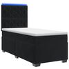 vidaXL Boxspringbett mit Matratze Schwarz 80 x 200 cm Samt