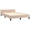 vidaXL Bettgestell ohne Matratze Cappuccino-Braun 120x190cm Kunstleder