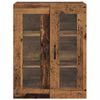 vidaXL Wandschrank Altholz 69,5 x 34 x 90 cm Engineered Wood und Glas