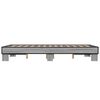 vidaXL Bettgestell Grau Sonoma 120x200 cm Holzwerkstoff und Metall