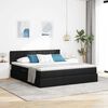 vidaXL Aufbewahrungsbett mit Matratze Schwarz 160 x 200 cm