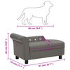 vidaXL Hundesofa Grau 83x45x42 cm Kunstleder