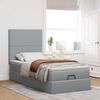 vidaXL Ottoman-Bett mit Matratze Hellgrau 90x190 cm Stoff