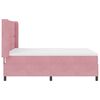 vidaXL Boxspringbett mit LED-Lichtleisten Rosa 140 x 190 cm Samt