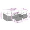 vidaXL 8-tlg. Garten-Sofagarnitur mit Kissen Schwarz Poly Rattan