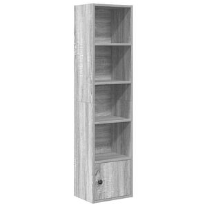 vidaXL B&uuml;cherregal Grau Sonoma 31x24x127 cm Holzwerkstoff
