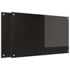 vidaXL K&uuml;chenr&uuml;ckwand 2 stk. Schwarz 100 x 60 cm Geh&auml;rtetes Glas