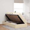 vidaXL Aufbewahrungsbett mit Matratze Creme 90 x 190 cm Polyester