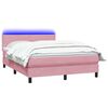 vidaXL Boxspringbett mit Matratze Rosa 140x220 cm Samt