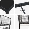 vidaXL Garten Essgruppe 5 pcs Schwarz Poly-Rattan