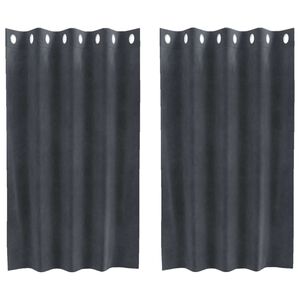 vidaXL Verdunkelungsvorh&auml;nge 2 pcs Hellgrau 140 x 140 cm Samt