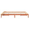vidaXL Bettgestell mit Nachttischen Wachsbraun 140 x 210 cm