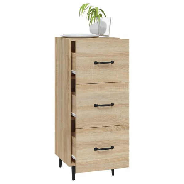 vidaXL Sideboard Sonoma-Eiche 34,5x34x90 cm Holzwerkstoff
