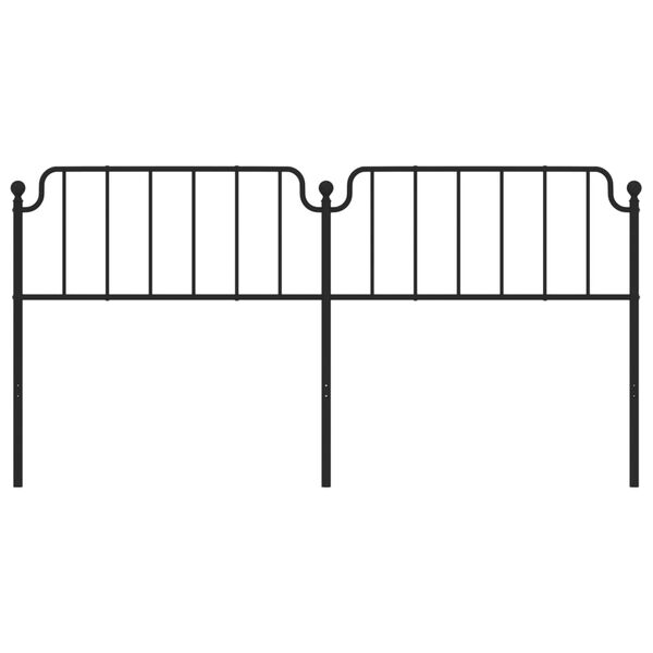 vidaXL Ersatz-Kopfteil Metall Schwarz 200 cm