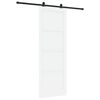 vidaXL Schiebet&uuml;r Wei&szlig; und Schwarz 83 x 232 cm Massives Kiefernholz
