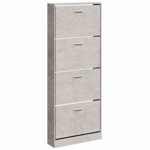 vidaXL Schuhschrank Betongrau 59x17x150 cm Holzwerkstoff