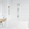 Duschwand 141 x 132 cm 3 Paneele Faltbar