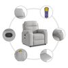 vidaXL Massagesessel Wolkengrau Stoff