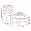 vidaXL Boxspringbett mit Matratze Dunkelbraun 120 x 190 cm Stoff