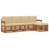 vidaXL Outdoor-Sofagarnitur 5 stk. Natur und Beige