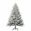 vidaXL K&uuml;nstlicher vorbeleuchteter Weihnachtsbaum mit Kugelset Gr&uuml;n
