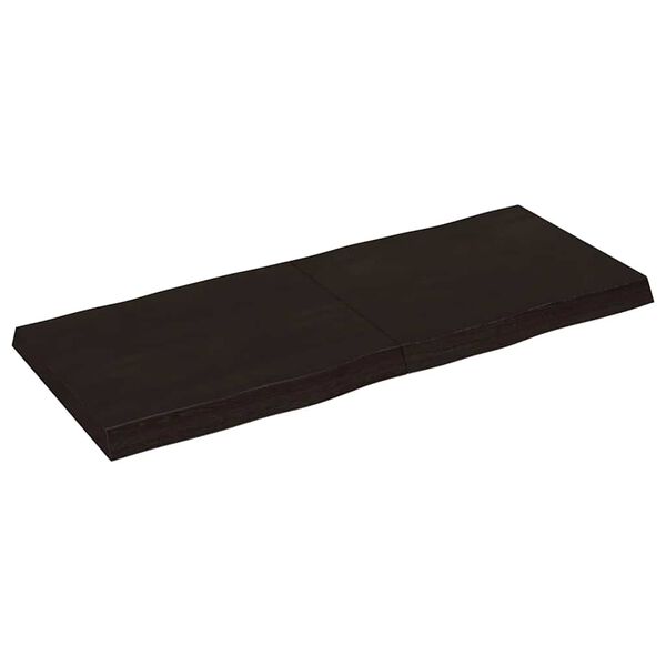 vidaXL Tischplatte 120x50x(2-6) cm Massivholz Behandelt Baumkante
