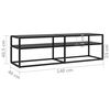 vidaXL TV-Schrank Schwarz 140x40x40,5 cm Hartglas