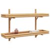 vidaXL Wandregal mit Regal Wandmontiert Braun 100 x 26 x 60 cm Bambus