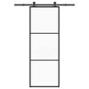 vidaXL Schiebet&uuml;r mit Beschlag 76x205 cm ESG-Glas & Aluminium