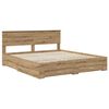 vidaXL Bettrahmen Artisan-Eiche 180 x 200 cm Holzwerkstoff