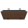 vidaXL Pflanzk&uuml;bel mit Haken 2 Stk. Braun Poly Rattan