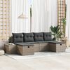 vidaXL Gartensofa-set mit Kissen 6 pcs Grau Poly-Rattan