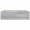 vidaXL Bettgestell Grau Sonoma 150x200 cm Holzwerkstoff
