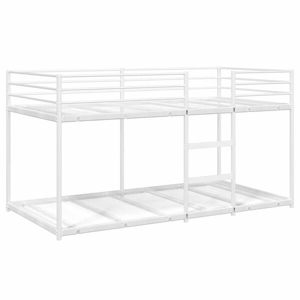 vidaXL Etagenbett ohne Matratze Wei&szlig; 90x190 cm Stahl