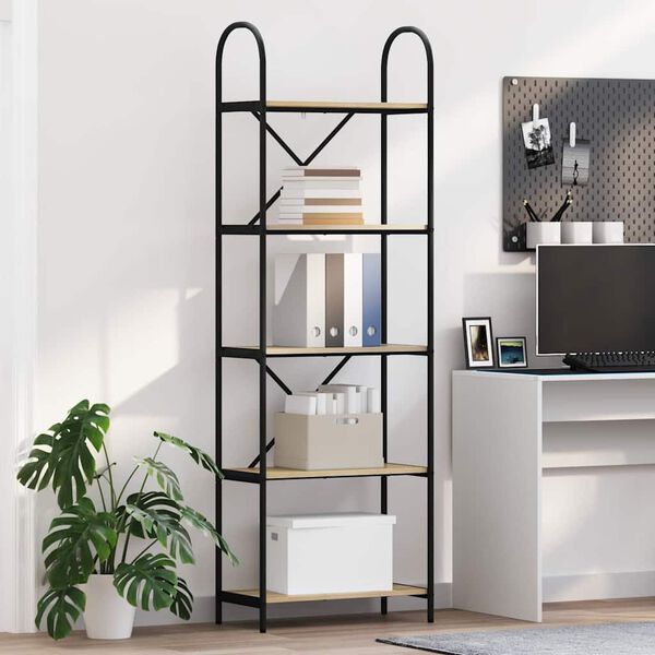 vidaXL B&uuml;cherregal Sonoma-Eiche 60 x 30 x 183 cm Holzwerkstoff
