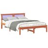 vidaXL Bettrahmen Wachsbraun 135 x 190 cm Massives Kiefernholz