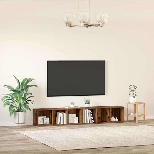 vidaXL TV-Schrankset 2 pcs Altholz 37 x 35 x 107cm Holzwerkstoff