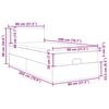 vidaXL Ottomane Bett mit Matratze & LEDs Rosa 80x200 cm Samt