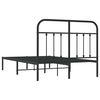 vidaXL Bettgestell mit Kopfteil Metall Schwarz 120x200 cm