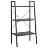vidaXL Standregal mit 3 B&ouml;den Schwarz 56x35x108 cm