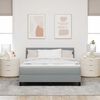 vidaXL Boxspringbett mit Matratze mit LED Hellgrau 140 x 200 cm Stoff