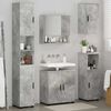 vidaXL Badezimmerm&ouml;bel-Set 5 pcs Beton Grau Holzwerkstoff & Metall