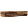 vidaXL Aufbewahrungsbettgestell Altholz 90 cm Holzwerkstoff